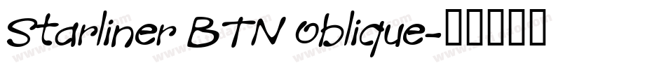 Starliner BTN Oblique字体转换